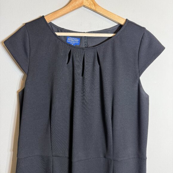 Pendleton Sheath Pencil Knee Length Dress Women's 14 Black Career Professional - Picture 5 of 12